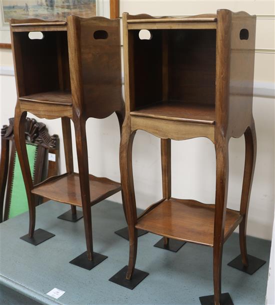 A pair of 18th century style pot cupboards, H.72cm